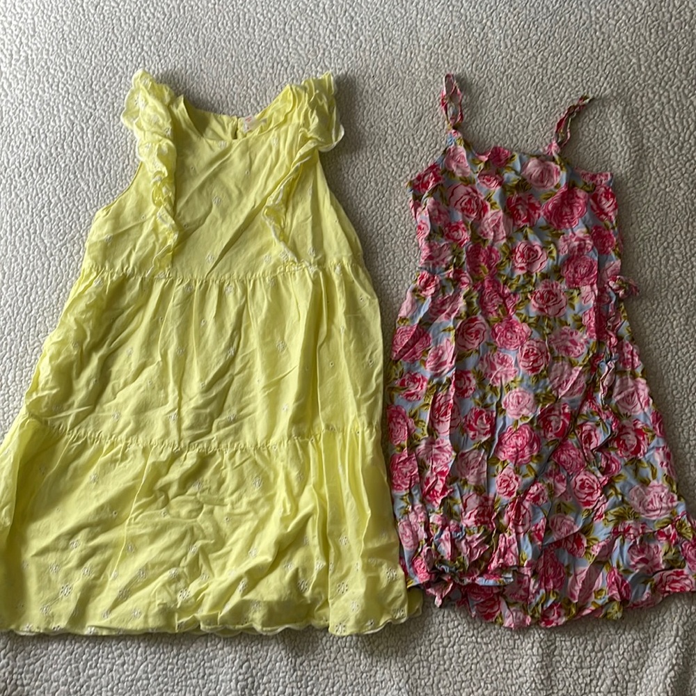 Cat & Jack yellow eyelet dress and art class riser dress